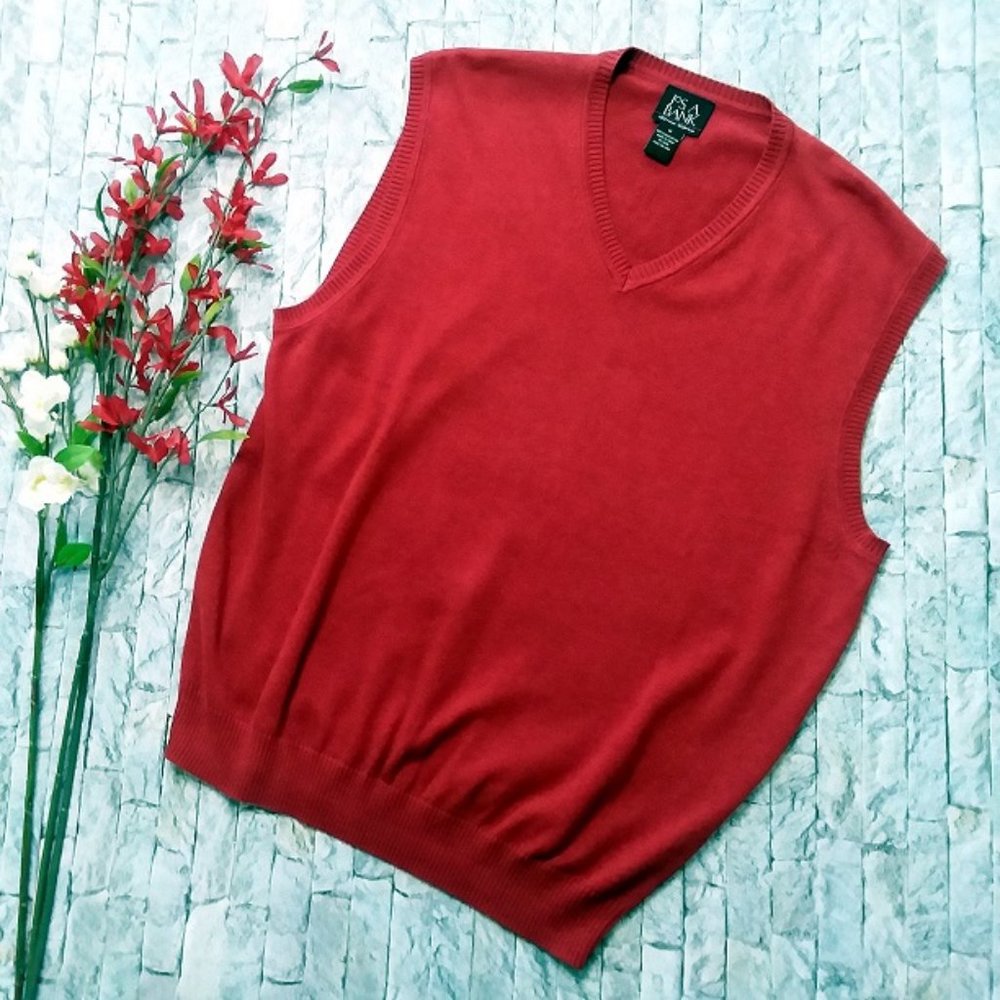 Jos. a Bank Dark Red V Neck Sweater Vest